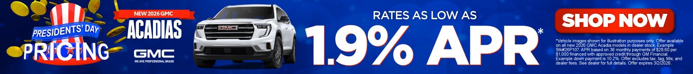 New 2026 GMC Acadias