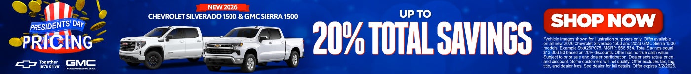 New 2026 Chevrolet Silverado 1500 and GMC Sierra 1500