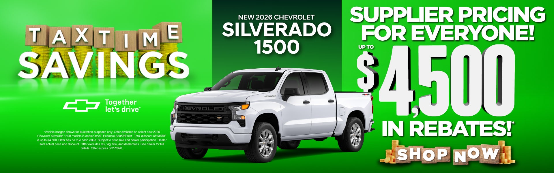 New 2026 Chevrolet Silverado 1500	"Supplier Pricing for Ever