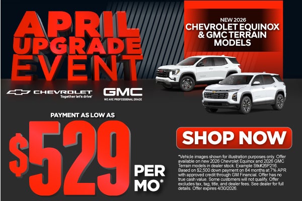 New 2026 Chevrolet Equinox and GMC Terrain Models	Payments A