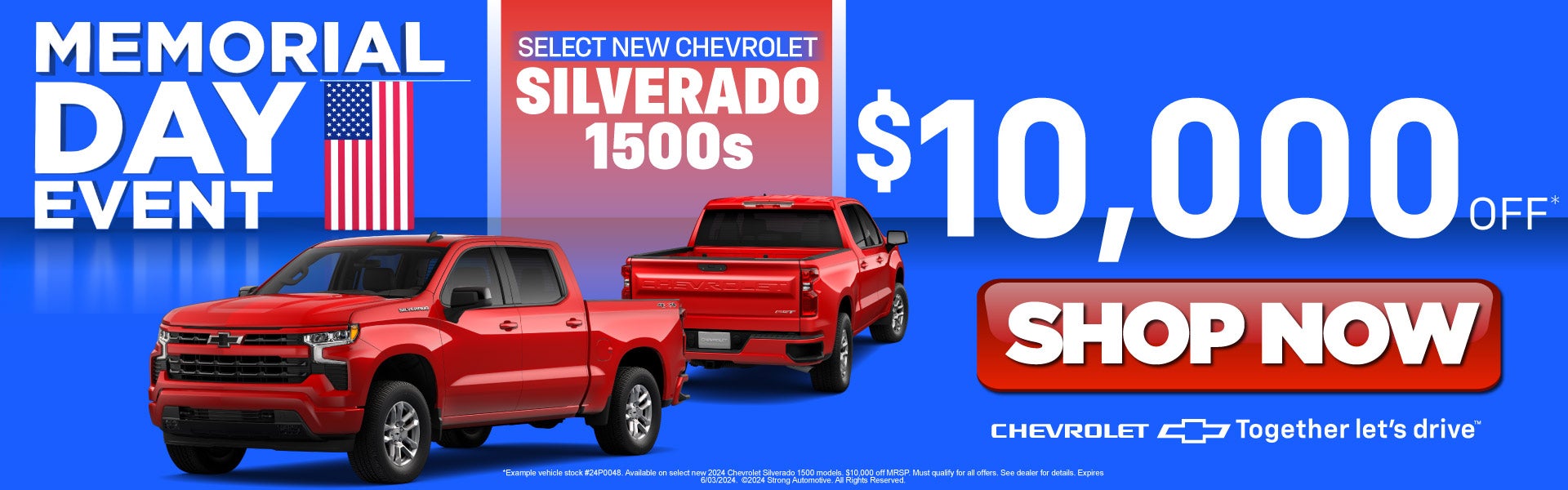 Select new Chevrolet Silverado 1500s 10,000 off | shop now