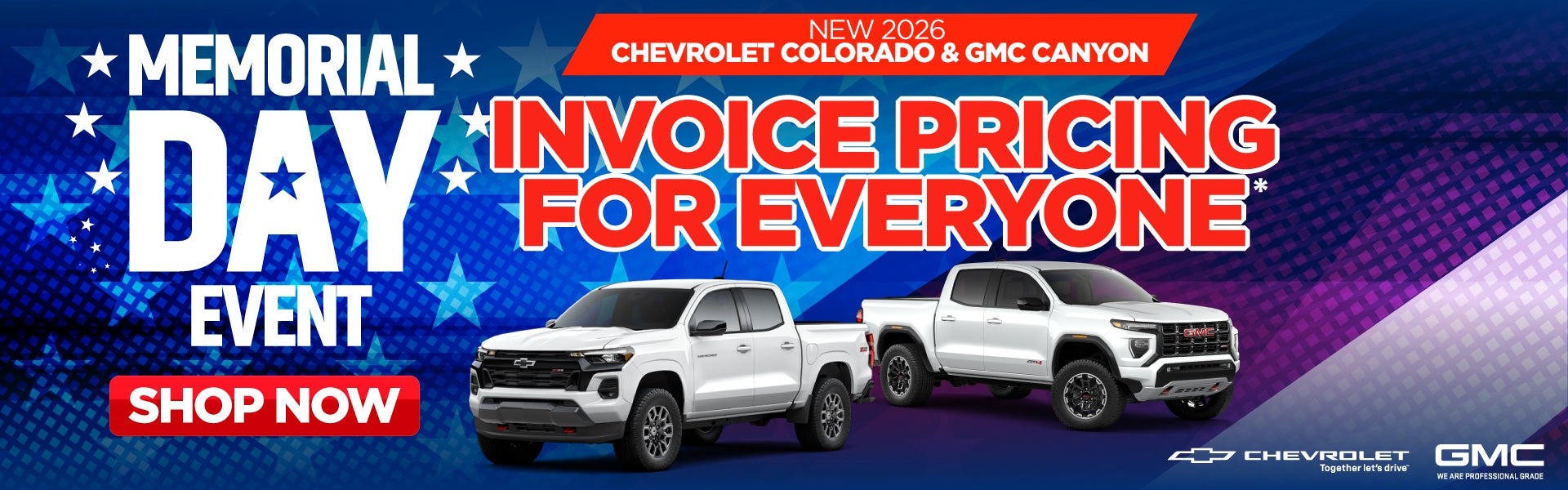 New 2026 Chevrolet Colorado and GMC Canyon	Invoice Pricing F