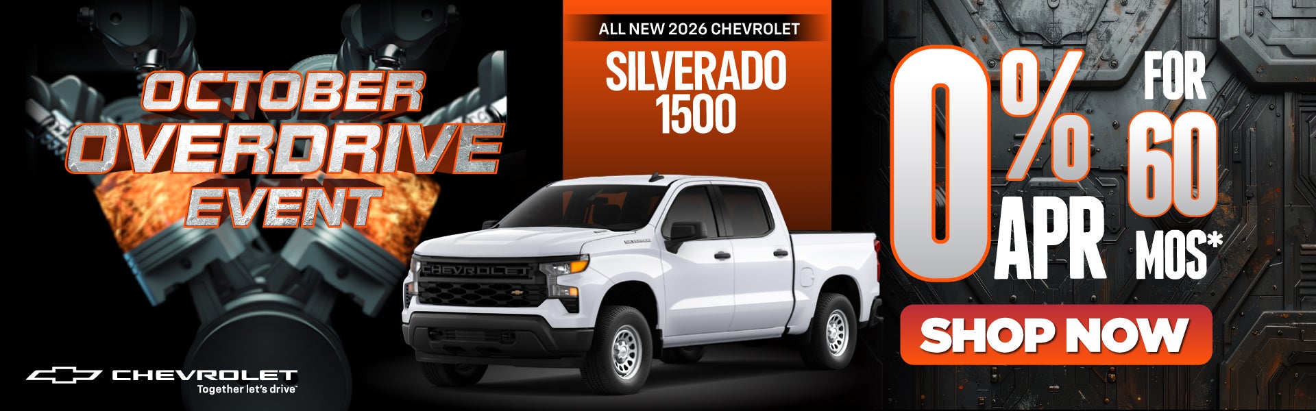 All New 2026 Chevrolet Silverado 1500	0% APR for 60 Months*