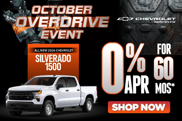 All New 2026 Chevrolet Silverado 1500	0% APR for 60 Months*