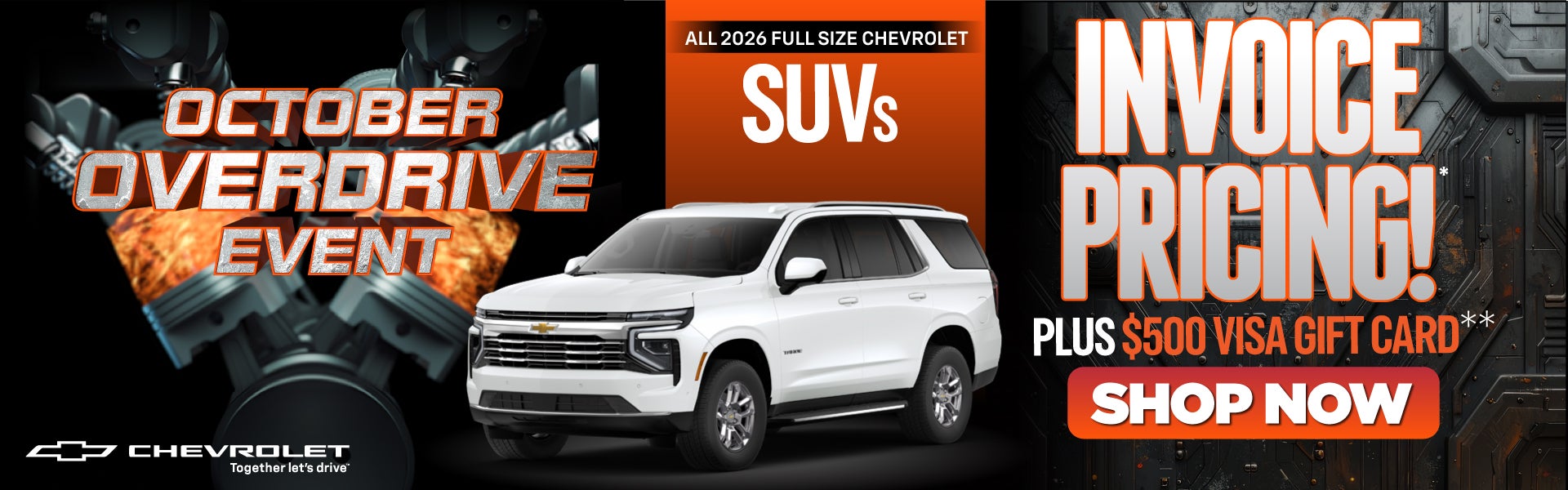 All 2026 Full Size Chevrolet SUVs	"Invoice Pricing!* PLUS $5
