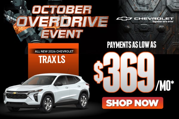 New 2026 Chevrolet Trax LS	Payments As Low As $369/Month*